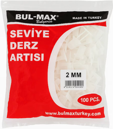 Set 100 Bucăți Distanțiere Pentru Plăci Bul-max 2 Mm Sistem Profesional De Nivelare Aliniere Perfectă Cobi Smart