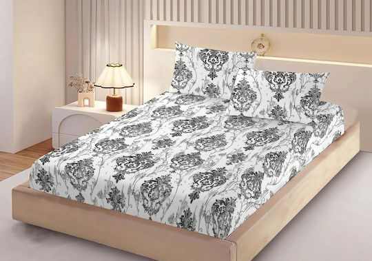 Module King Size 3 Bucăți 180x200+25cm Cu Hugger Din Cauciuc Bej
