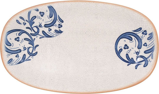 Bonna Servierplatte Oval aus Porzellan Weiß 34x19,5cm