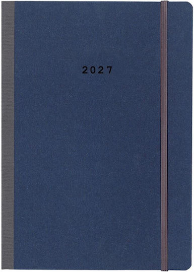 Next Natural Daily Agenda 2027 Blue 17x25cm Personalization
