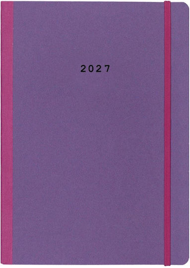 Next Ημερήσια Ατζέντα Natural 2027 Μωβ 17x25εκ. (με Προσωποποίηση)