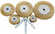 Set 5 Disc-shaped Wire Brushes Drill Various Diameters 4500 Rpm
