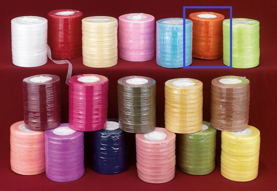 Organza Bänder Orange 1cm 50m Pro Set 10 Stück