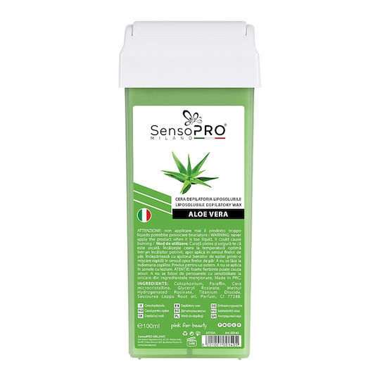 Sensopro Milano Ceară Depilatoare De Unică Folosință Aloe Vera Reumplere 100ml