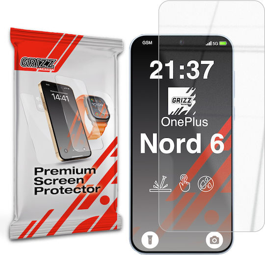 Grizzglass Hybridglass Folie Protectie Ecran Sticla Compatibila Oneplus Nord 6 Transparenta
