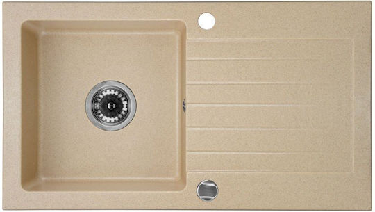 Deante Chiuvetă De Bucătărie Drop-In Din Granit Lichid L76xL44cm Bej