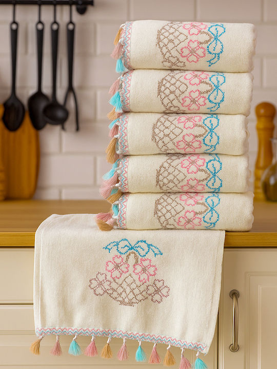 SteweHome Hand Towel 30x50cm Multicolour 6 Pieces