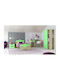 Set Cameră Copii Verde cu Pat pentru Saltea 90x200cm