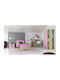 Kinderzimmer-Set Rosa Mit Bett Für Matratze 90x200cm
