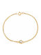 Senza Women's Silver Gold Plated Bracelet with Zircon