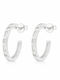 Breeze Earrings Hoops Silver with Stones