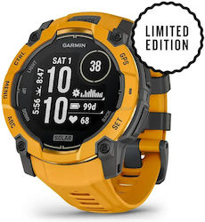 Garmin Instinct 3 Solar 50 mm Sunburst cu Curea Sunburst/Gri Garmin Instinct 3 Solar 50 mm Sunburst cu Curea Sunburst/Gri