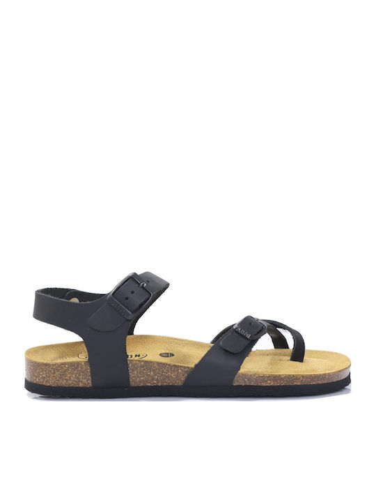 Plakton Sandale Anatomice de Damă din Piele Negre