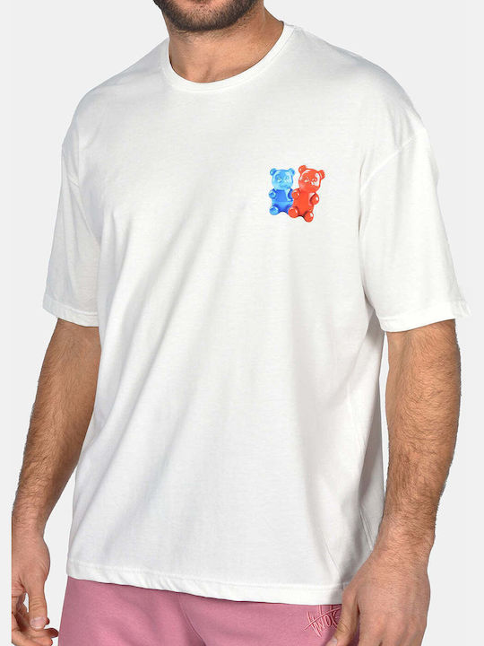 Kurzarm Herrenbluse Weiß BT-26470