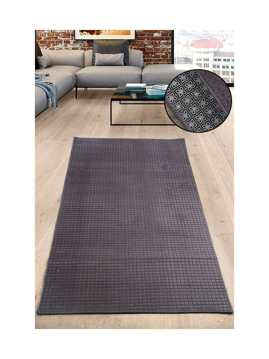 SteweHome Non-Slip Gray Runner Rug 80x300cm