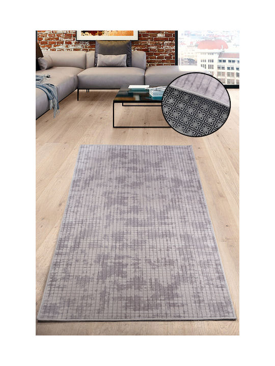 SteweHome Non-Slip Rectangular Gray Rug 100x150cm