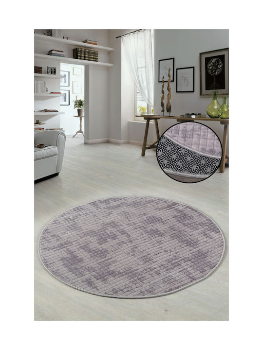 SteweHome Non-Slip Round Living Room Rug Round Φ120cm