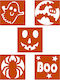 Set Șabloane Halloween 5 Buc Dovleac Păianjen Fantomă Liliac Boo Modele