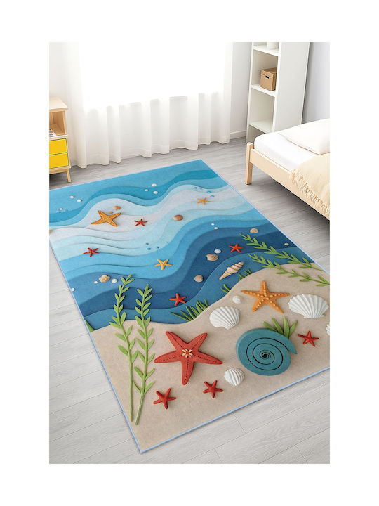 SteweHome Παιδικό Χαλί Πορτοκαλί 100x300cm Πάχους 60mm