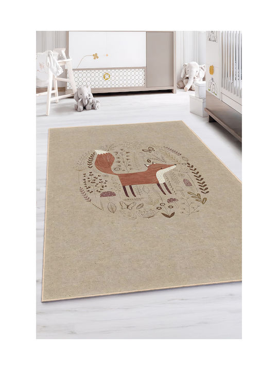 SteweHome Παιδικό Χαλί Καφέ 100x200cm Πάχους 60mm