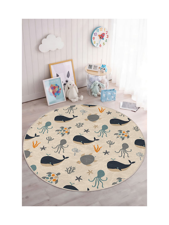 SteweHome Παιδικό Χαλί Γαλάζιο 100x100cm Πάχους 60mm