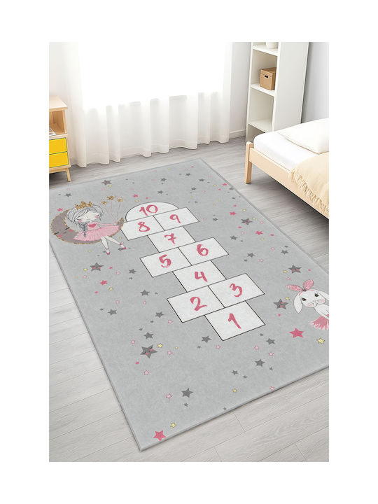 SteweHome Kinderteppich Grau 80x250cm Dicke 60mm