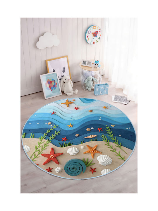 SteweHome Kids Rug Light Blue 180x180cm Thickness 60mm