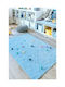 SteweHome Kids Rug Stars Cotton Blue 80x250cm Thickness 60mm