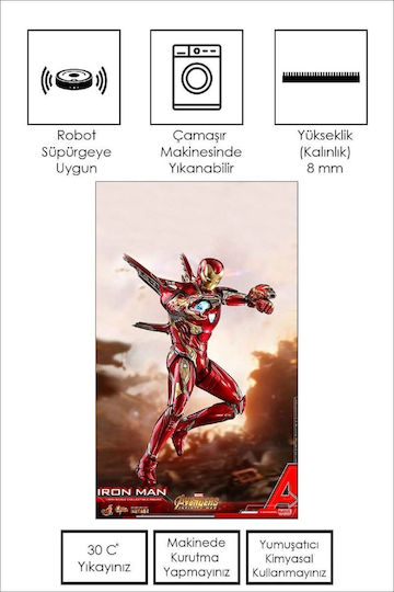 SteweHome Παιδικό Χαλί Κόκκινο 160x230cm Πάχους 60mm