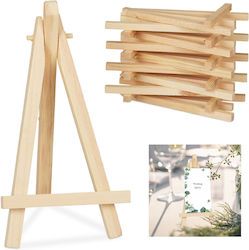 Mini Wooden Easel Set 10 Light Beige Color 15.5x8x2 Cm Mini Wooden Easel Set 10 Light Beige Color 15.5x8x2 Cm