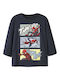 Bluza Pentru Copii Cu Mâneci Lungi Albastră Spiderman