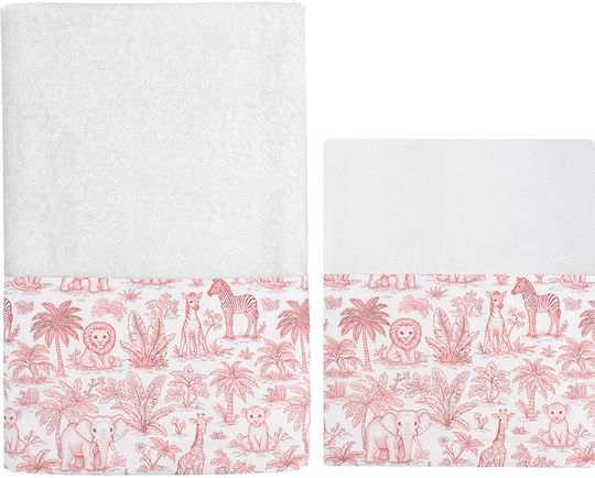 Beauty Home Christening Oilcloths Jungle Animals White