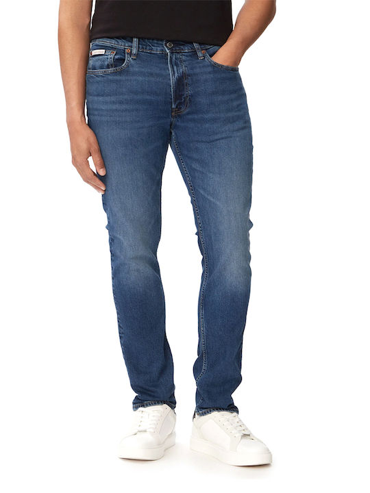 Calvin Klein Ανδρικό Παντελόνι Τζιν Ελαστικό Slim Fit Straight Μπλε