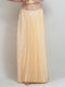 Satin Pleated High Waist Skirt Yellow