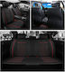 Universal Car Upholstery Seat Covers Textile Black Red Stitching
