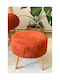 Kitchen Wooden Red Stools 45x45x45cm