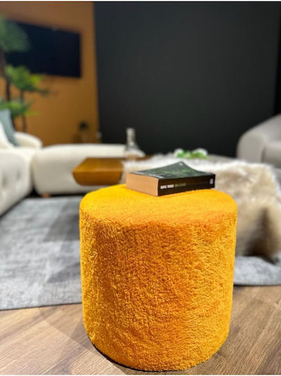 Hocker Für Das Wohnzimmer Mit Stoff Orange