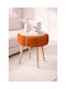 Living Room Wooden Red Stools