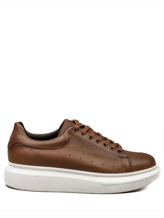Pantofi Casual Bărbătești Din Piele Maro