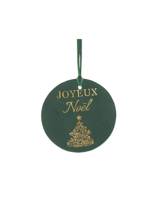 Σετ 6 Βελουδινη Ετικετα Joyeux Noel Φ10εκ Σκουρ...