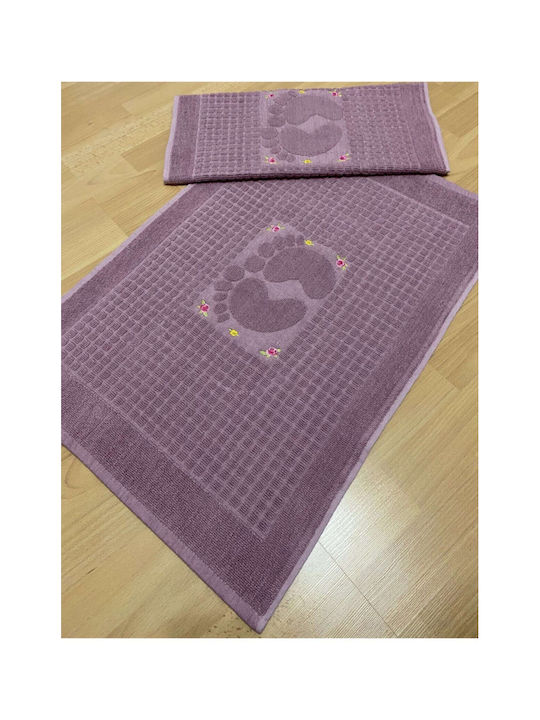 SteweHome Set Covoare De Baie Din Bumbac STE-024698-V51023 Violet 50x70cm 2 Bucăți