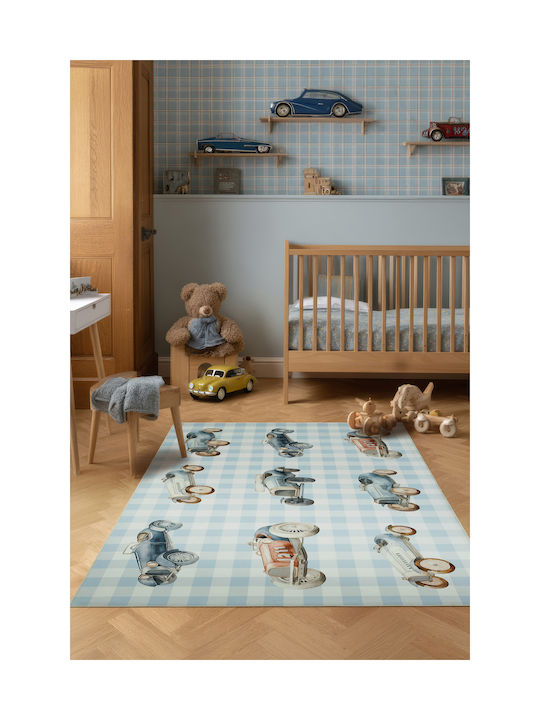 SteweHome Kids Cotton Blue Rug 80x150cm Thickness 90mm
