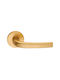 Zogometal Middle Door Lever With Rosette 302 Pair With Mouthpiece Vintage Gold