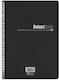 Premium Spiral Ruled Notebook B5 120 Paper Sheets 4 Subjects Black