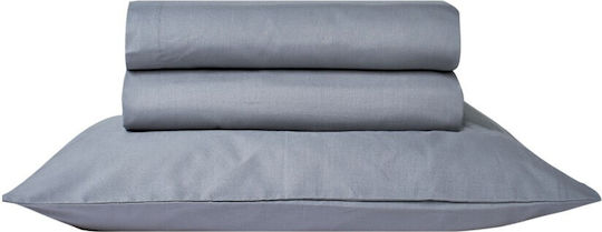 Kentia Essential Pillowcase Set with Envelope Closure Grey 55x75cm