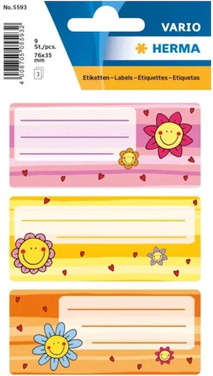 Herma Notebook Labels 7.6x3.5cm 9 Pieces
