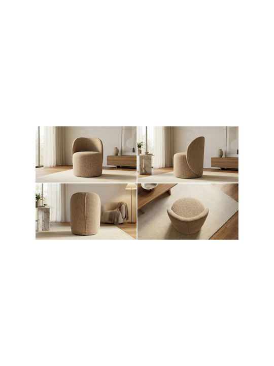 Living Room Stool with Backrest Wooden Brown