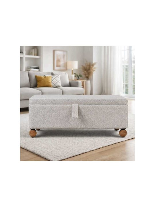 Living Room Stools With Storage Space Wooden Beige 90x40x40cm