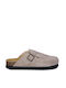 Plakton Damentliche Leder-Holzschuhe Anatomisch Beige