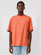 Herrenblusen Kurzarm T-Shirt Orange